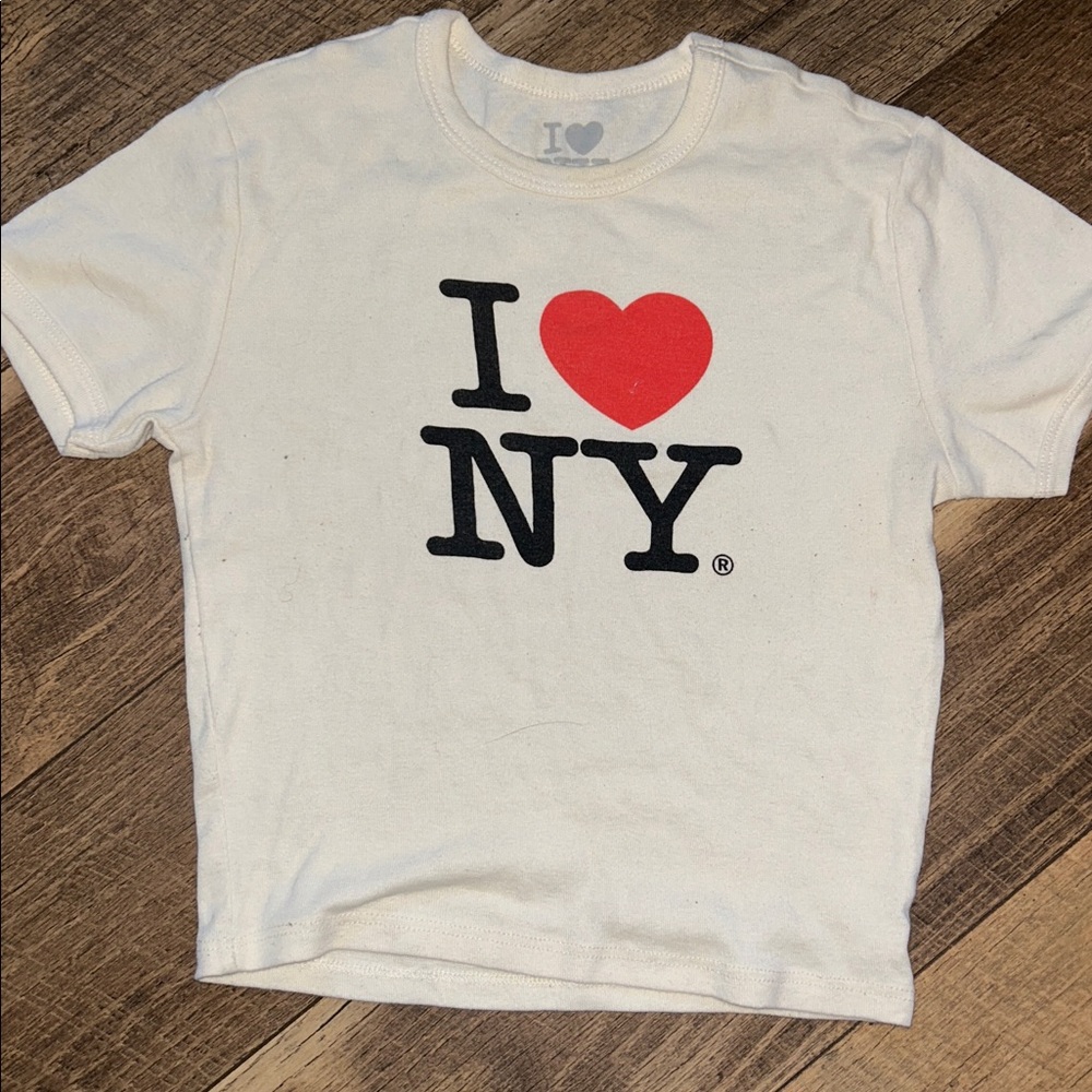 I Love NY White Crop Top